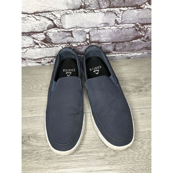 Cuater Tracer Navy Blue Canvas Fabric Slip On Casual Shoes Men’s Sz 13M US/47EU - Picture 2 of 16